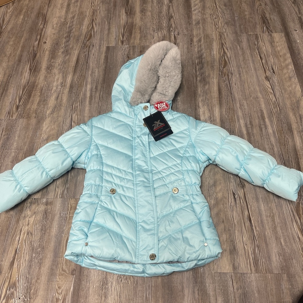 Kids Sky Blue Puffer Jacket